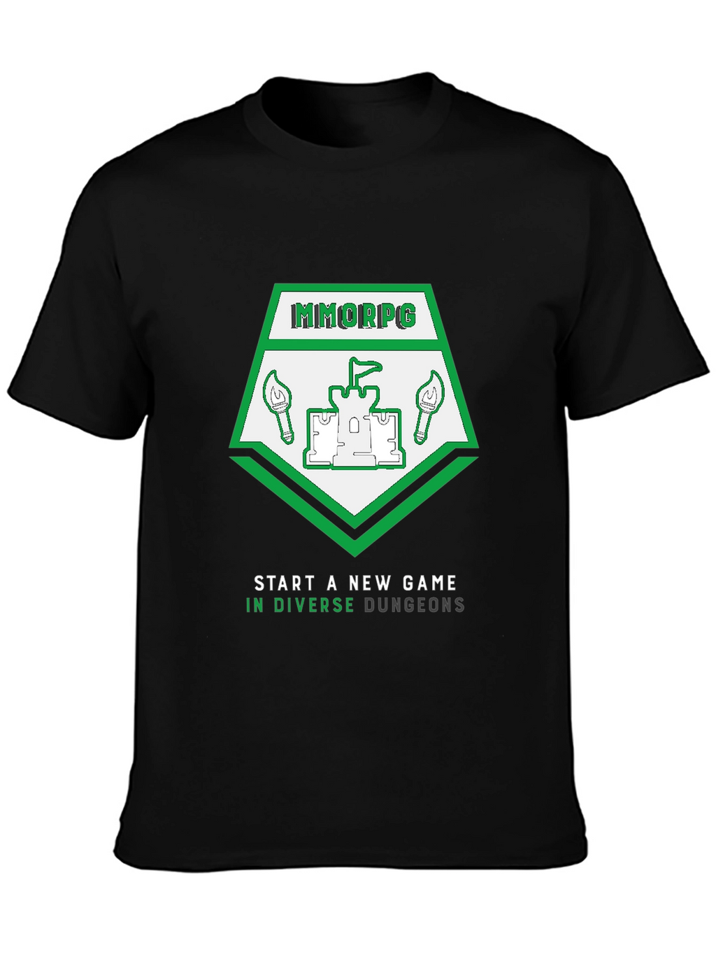 MMORPG New Game T-Shirt - Diverse Dungeons Design
