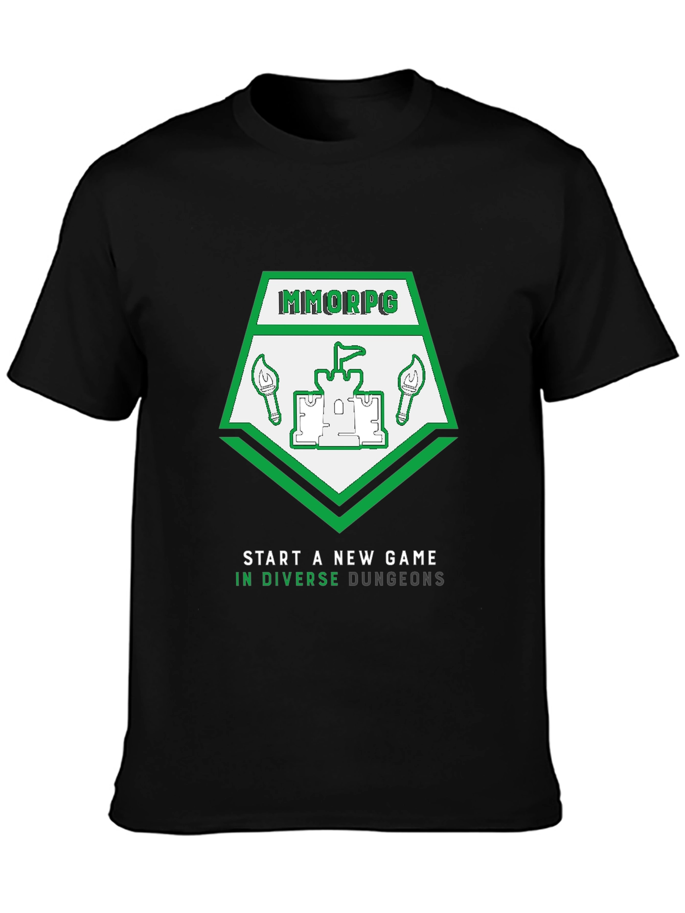 MMORPG New Game T-Shirt - Diverse Dungeons Design