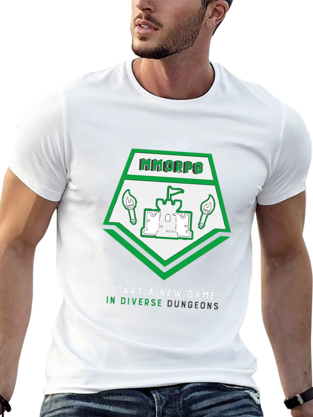 MMORPG New Game T-Shirt - Diverse Dungeons Design
