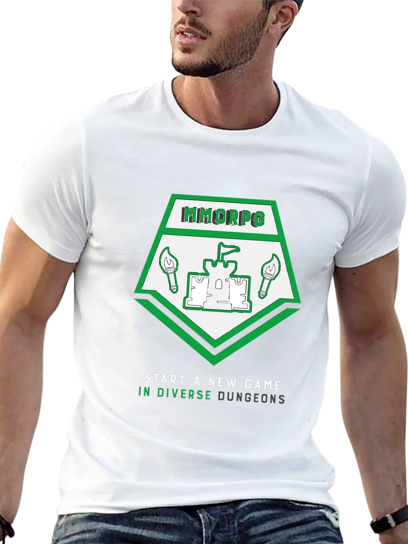 MMORPG New Game T-Shirt - Diverse Dungeons Design