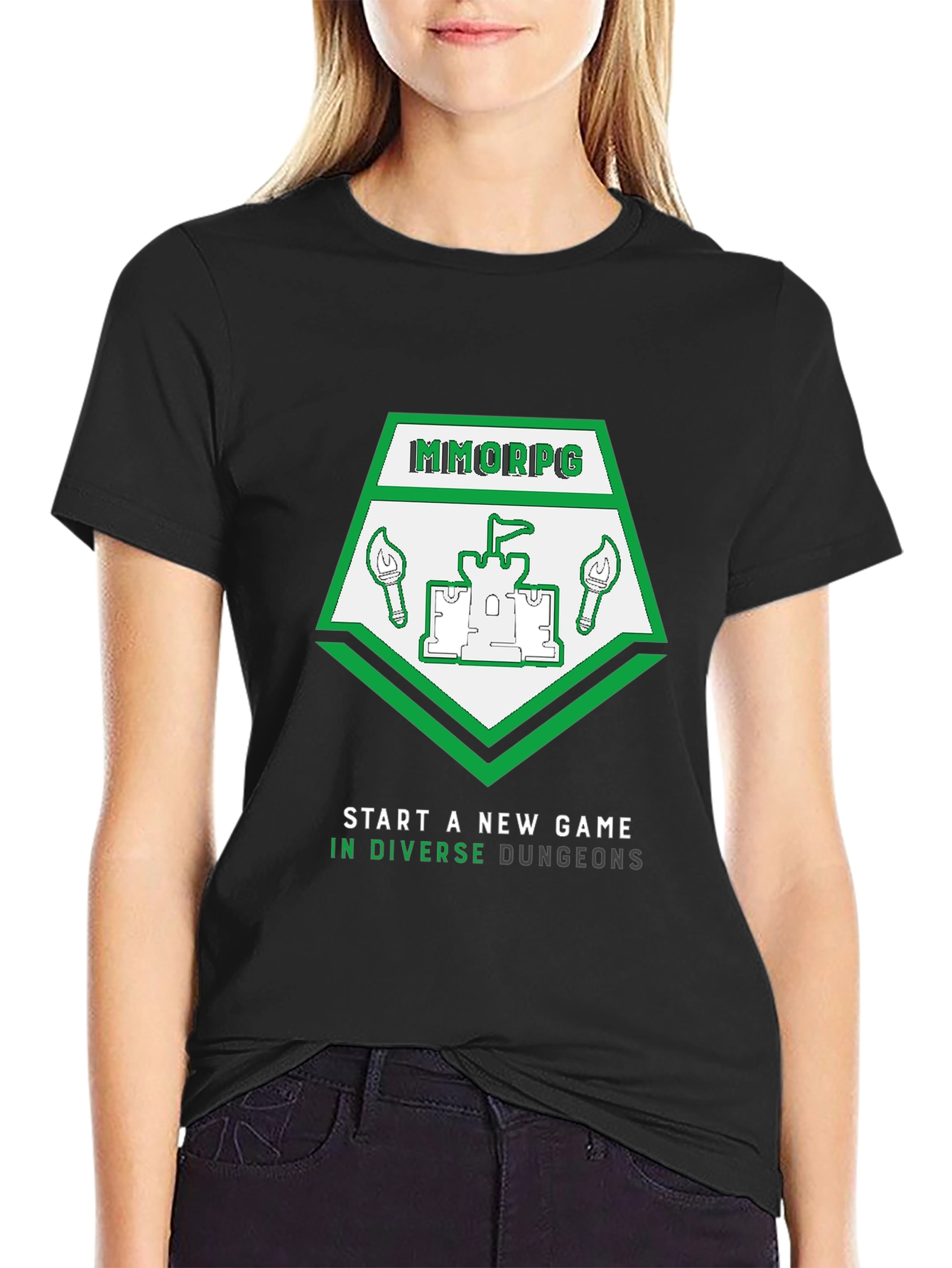 MMORPG New Game T-Shirt - Diverse Dungeons Design
