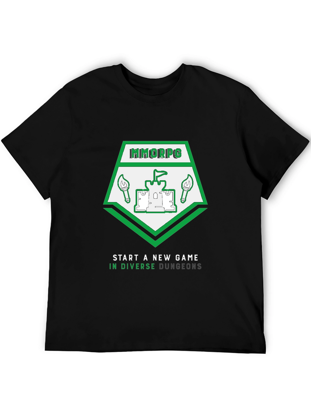 MMORPG New Game T-Shirt - Diverse Dungeons Design