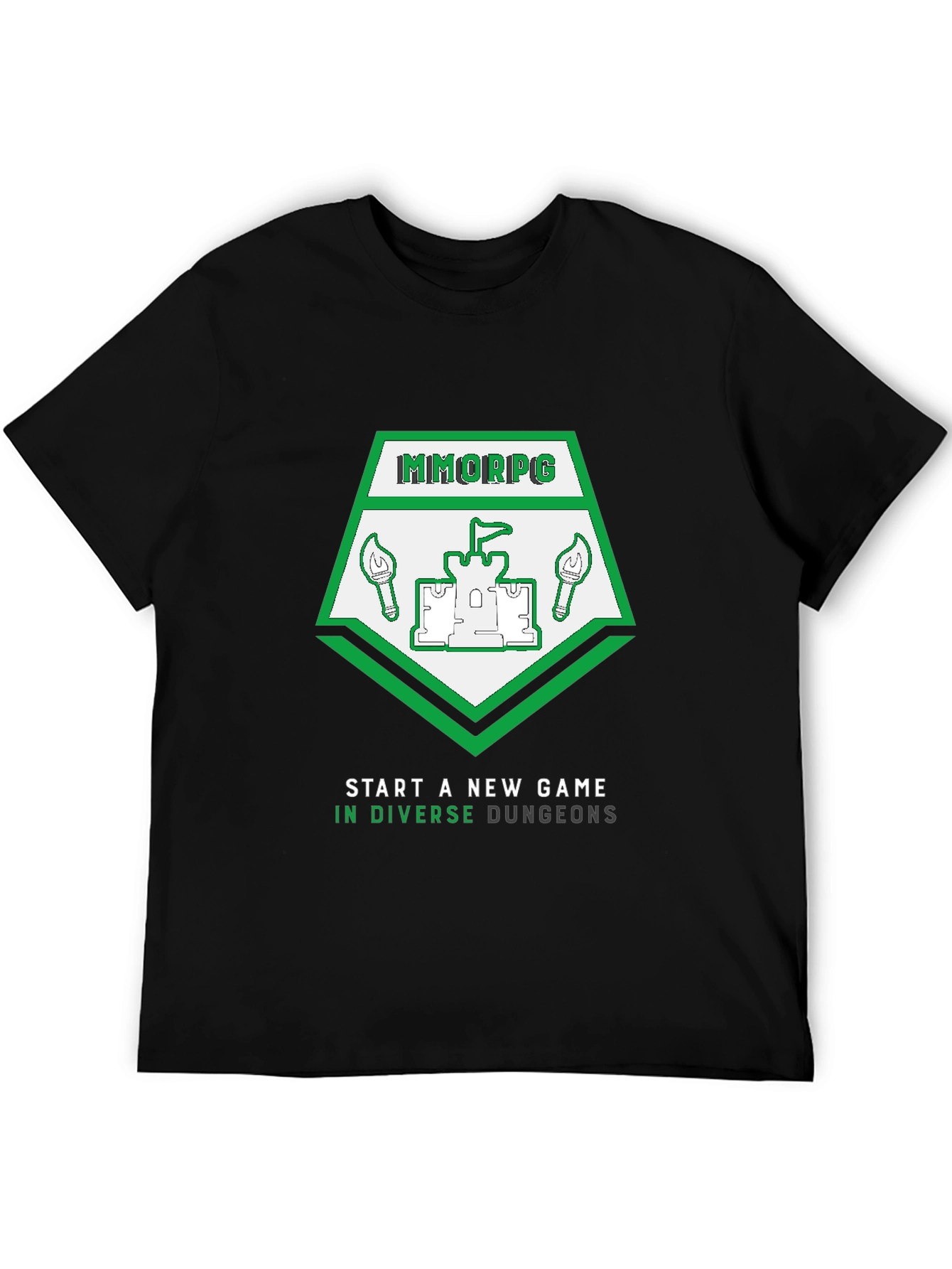MMORPG New Game T-Shirt - Diverse Dungeons Design
