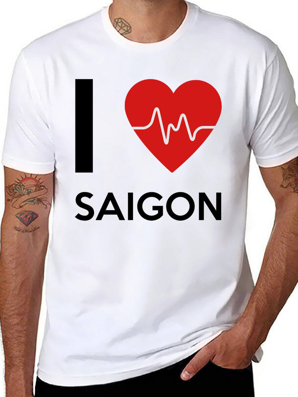 I Heart Saigon Mens Black T-Shirt