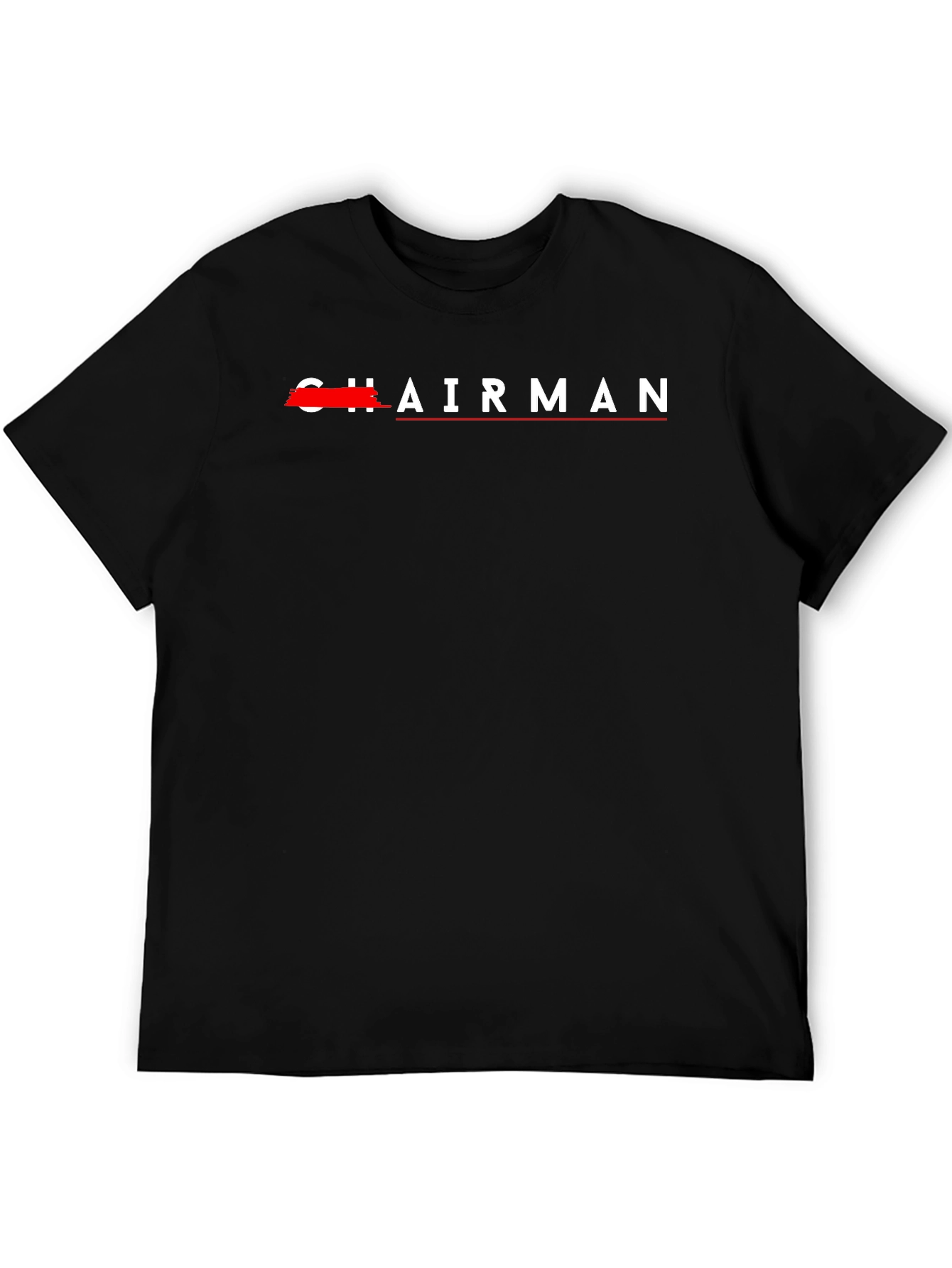 Chairman Graphic Tee - Black Cotton T-Shirt