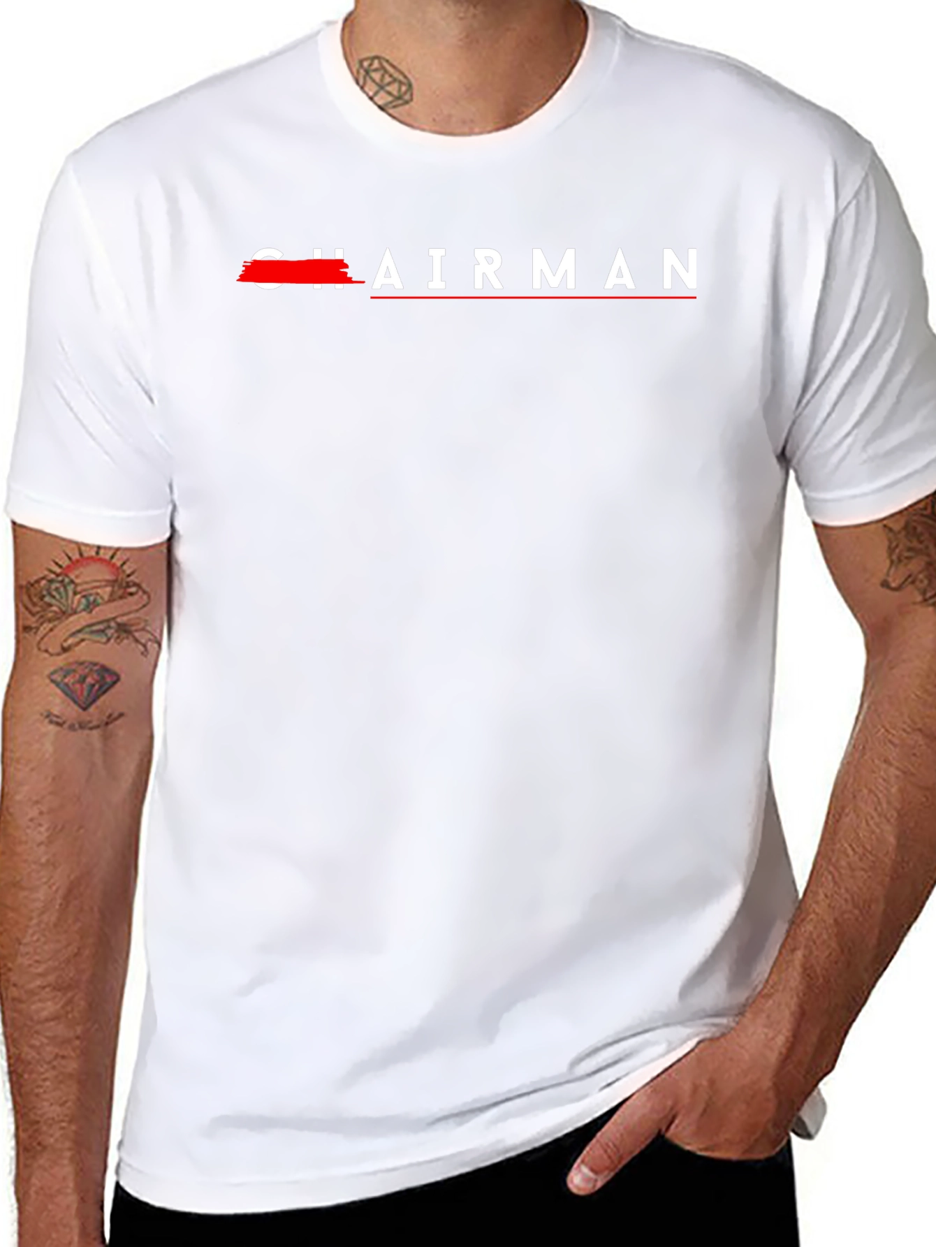 Chairman Graphic Tee - Black Cotton T-Shirt