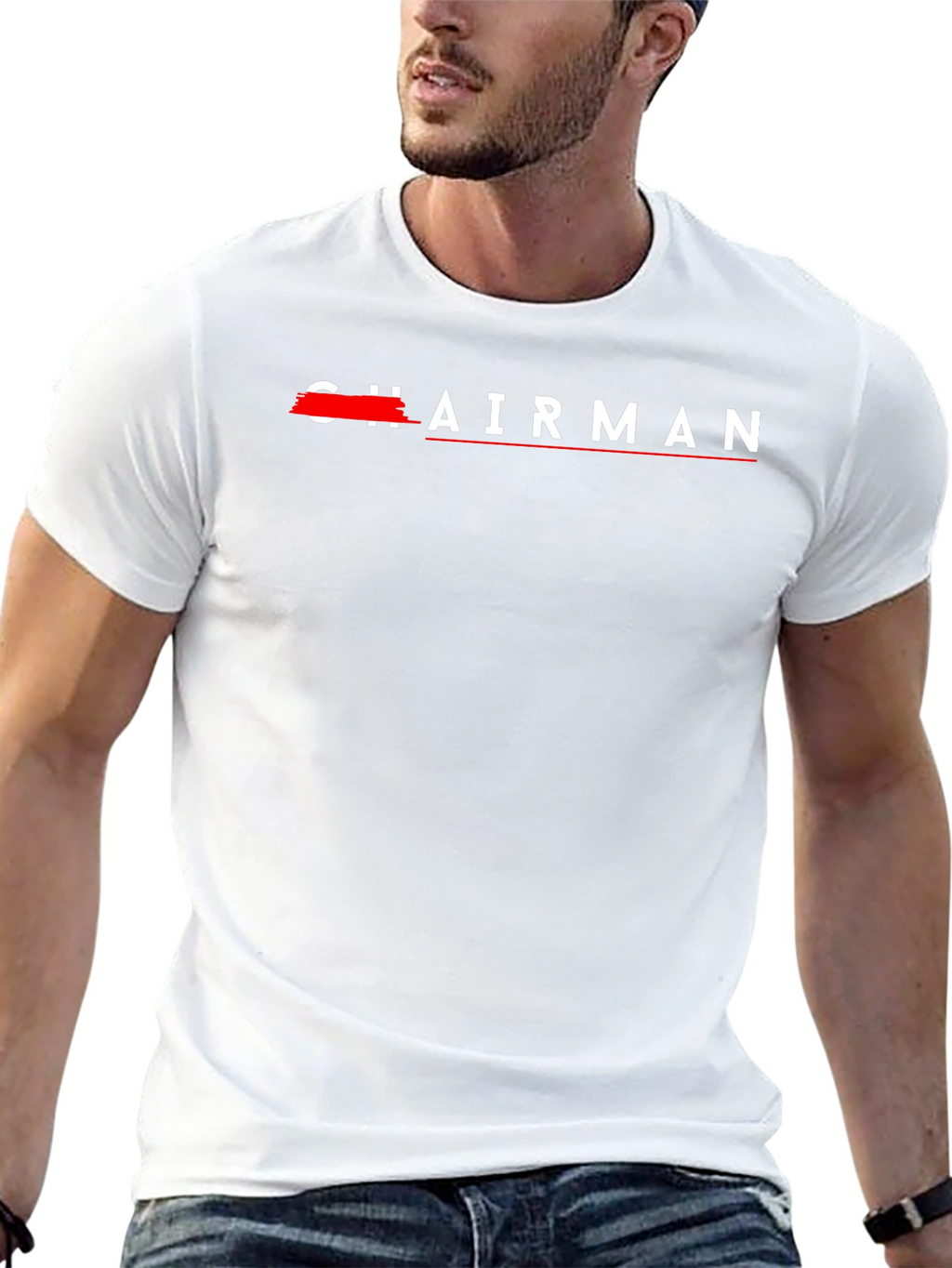 Chairman Graphic Tee - Black Cotton T-Shirt