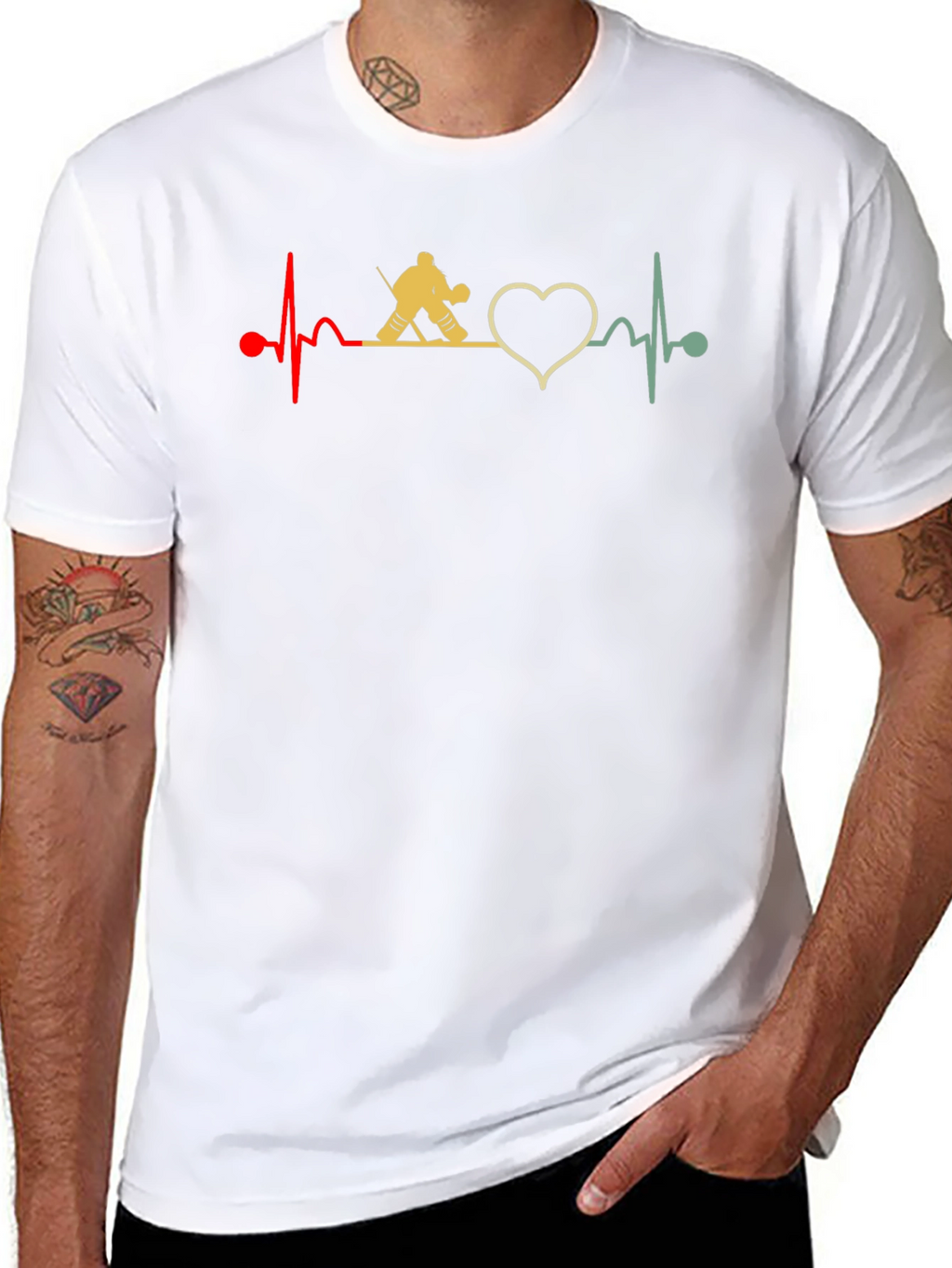 Hockey Heartbeat Graphic Tee