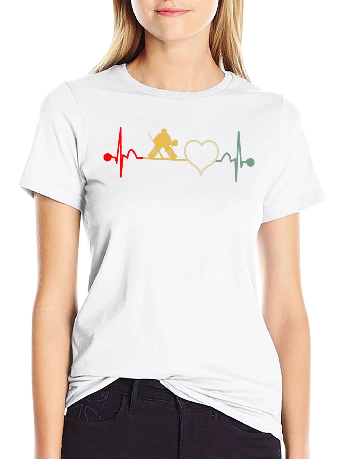 Hockey Heartbeat Graphic Tee