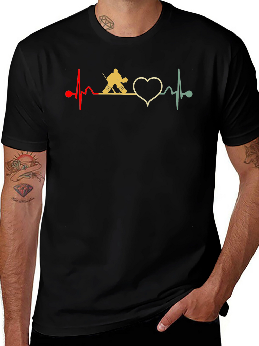 Hockey Heartbeat Graphic Tee