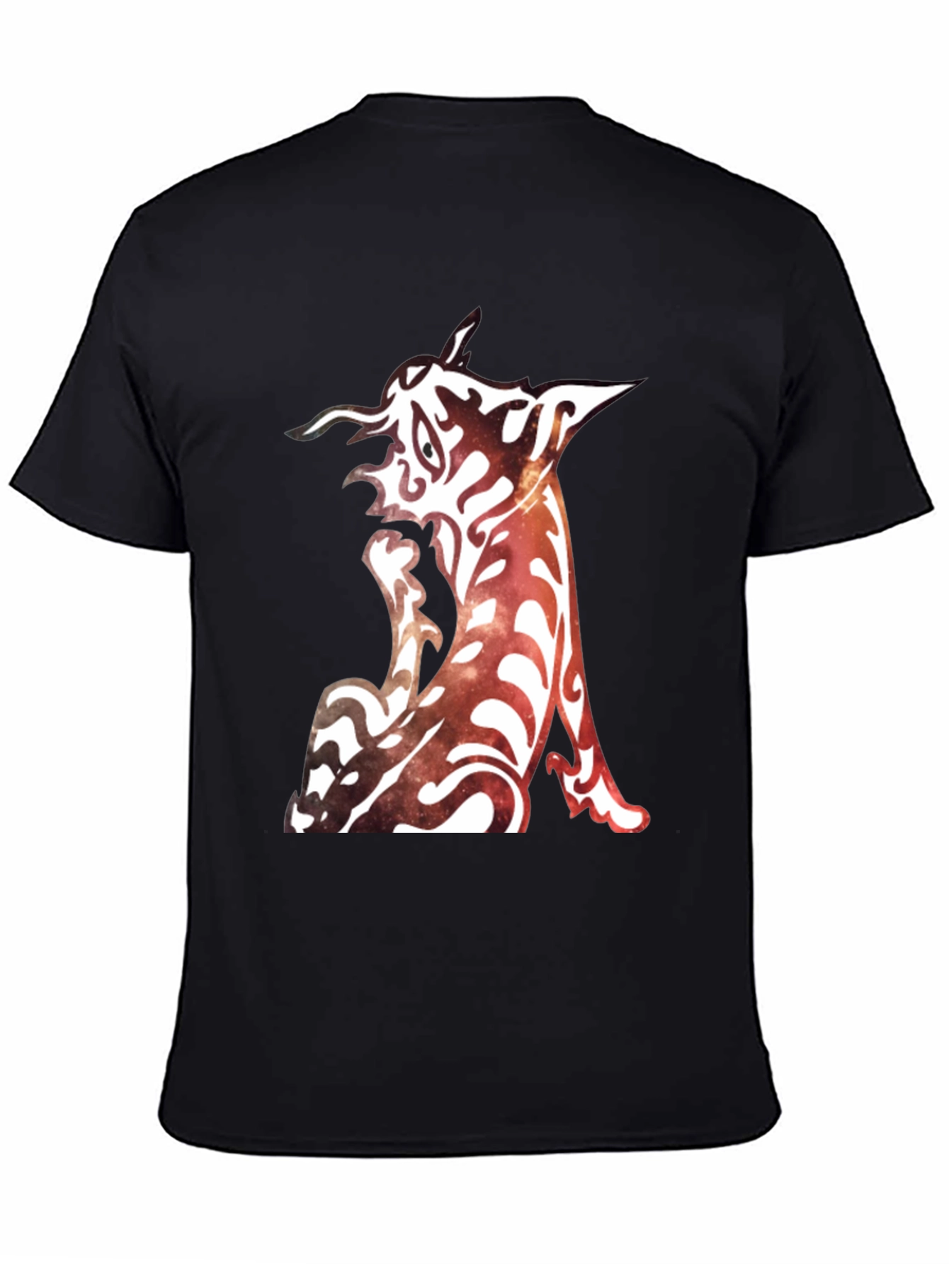 Abstract Creature Graphic Black T-Shirt