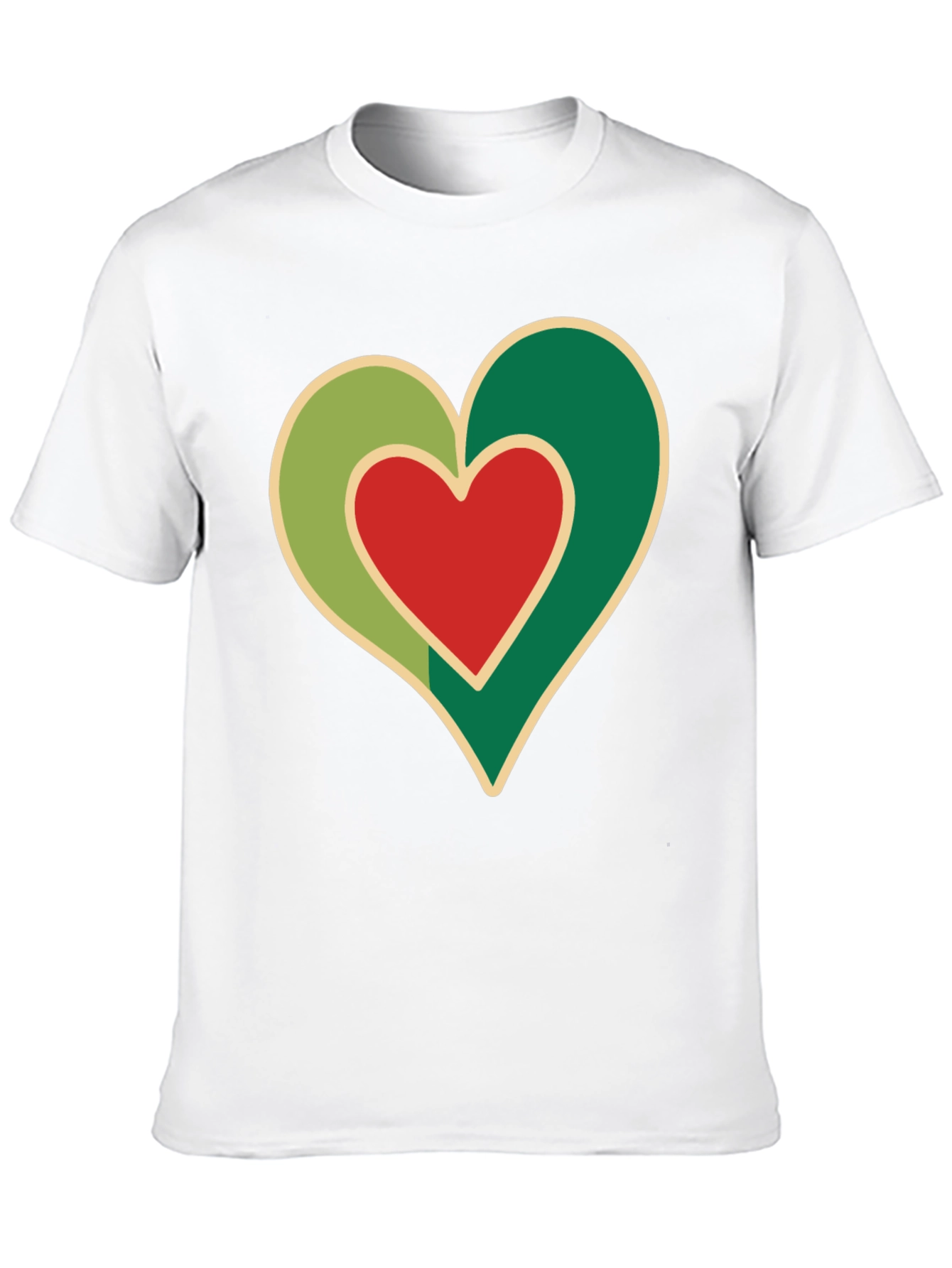 Heart Graphic Black T-Shirt - Love Design