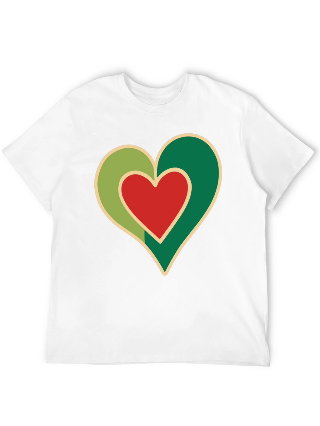 Heart Graphic Black T-Shirt - Love Design