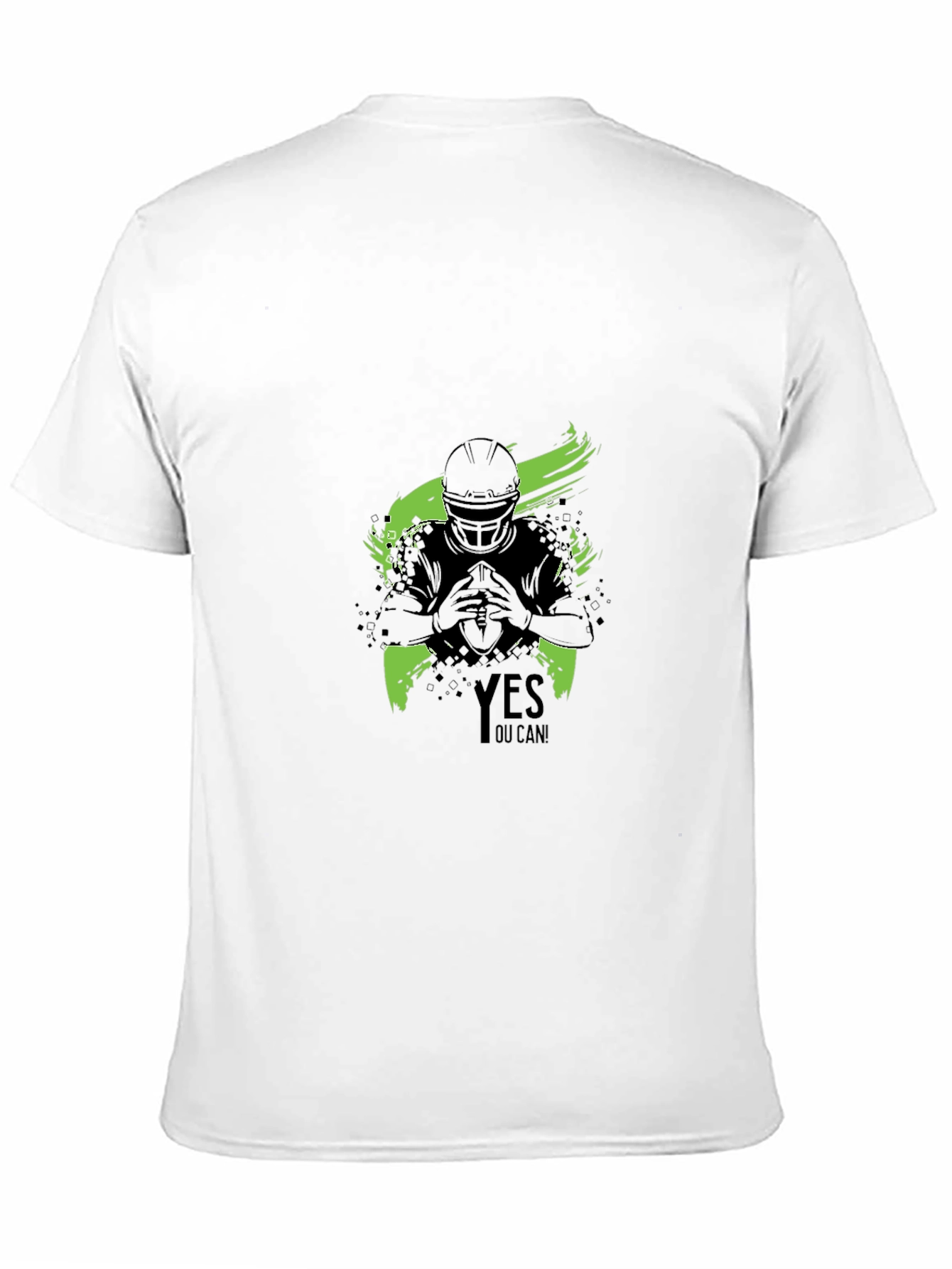 Yes You Can! Football Graphic Black T-Shirt