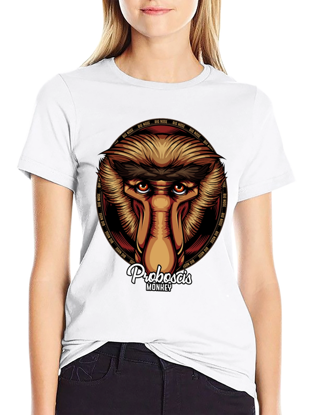 Proboscis Monkey Big Nose Graphic T-Shirt