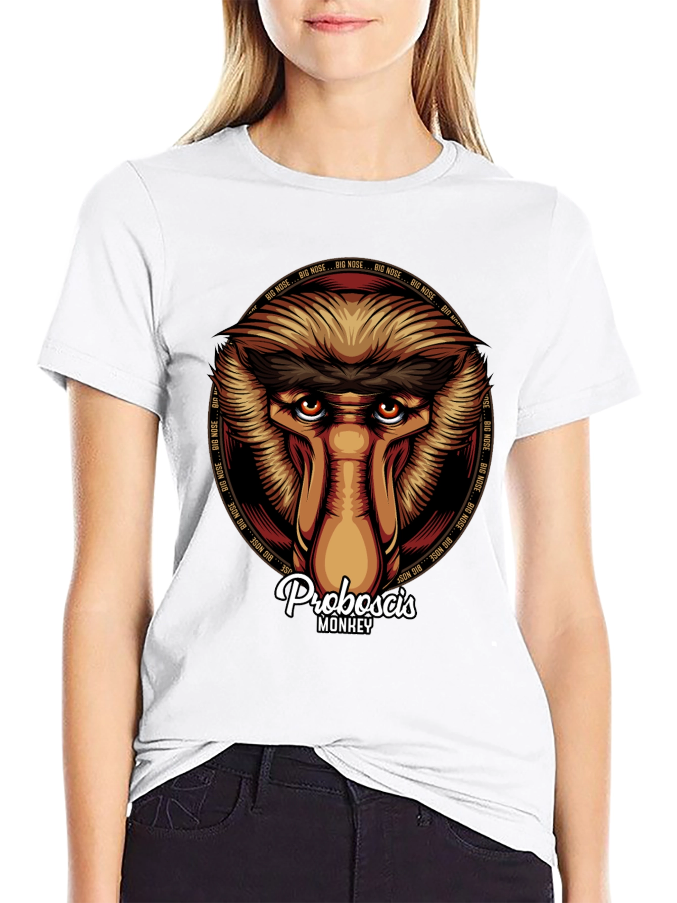 Proboscis Monkey Big Nose Graphic T-Shirt
