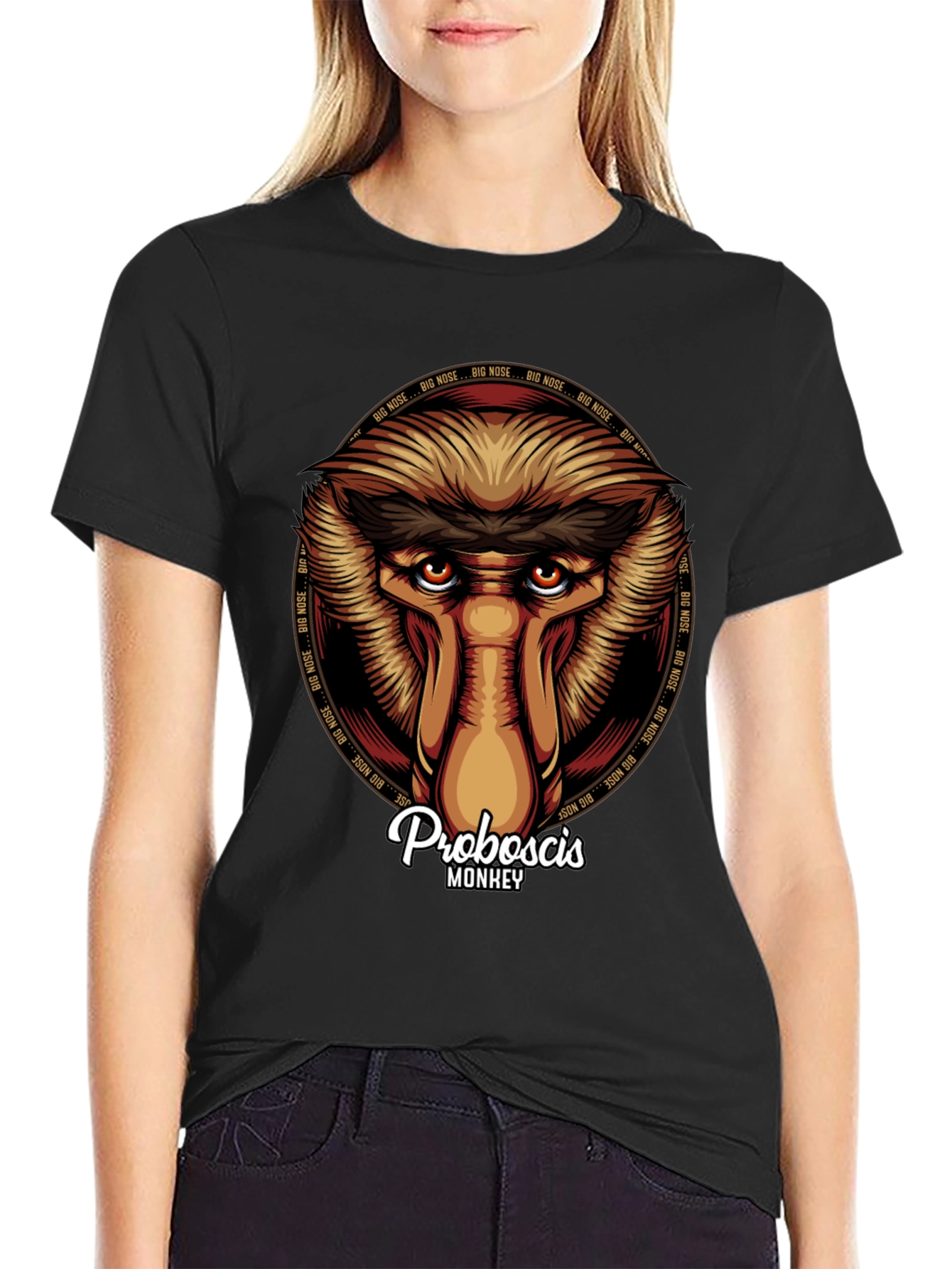 Proboscis Monkey Big Nose Graphic T-Shirt