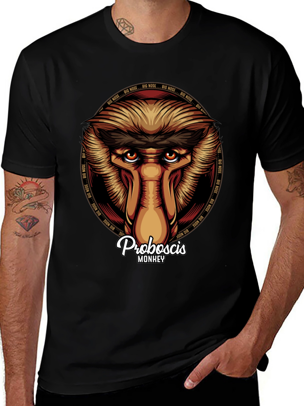 Proboscis Monkey Big Nose Graphic T-Shirt