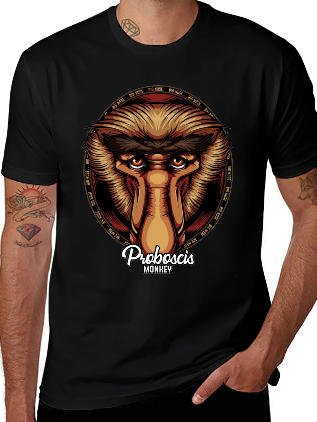 Proboscis Monkey Big Nose Graphic T-Shirt
