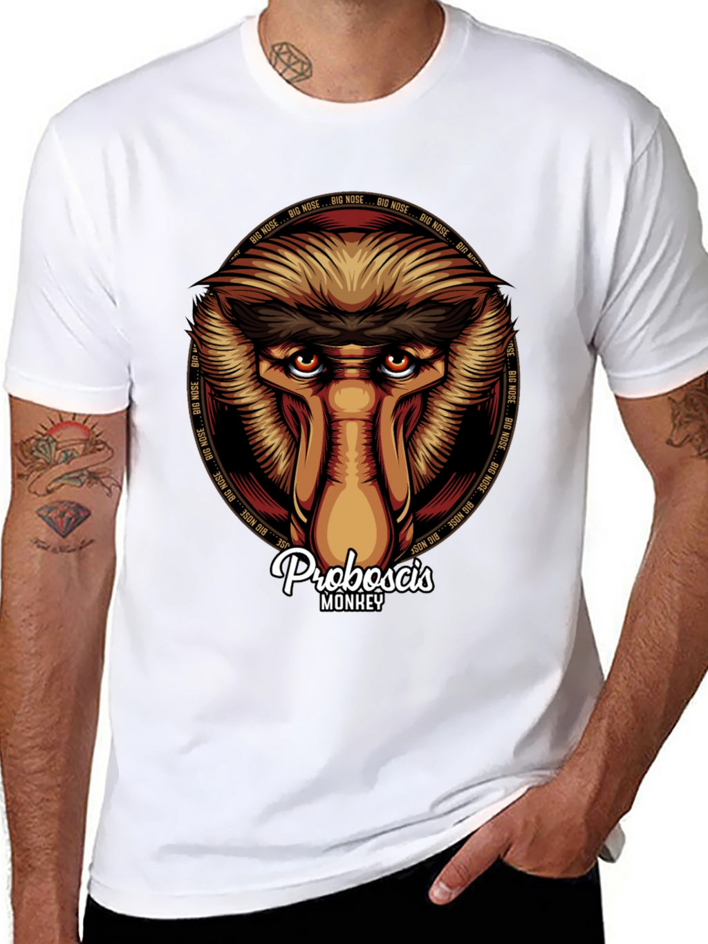 Proboscis Monkey Big Nose Graphic T-Shirt