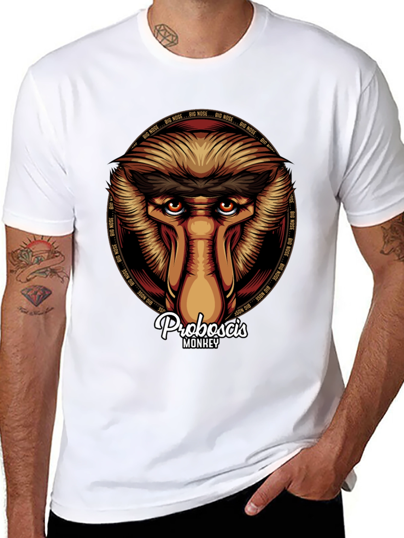 Proboscis Monkey Big Nose Graphic T-Shirt