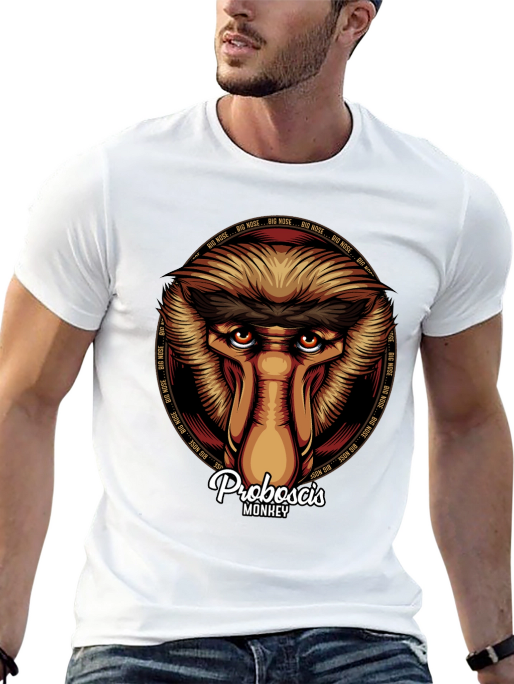 Proboscis Monkey Big Nose Graphic T-Shirt