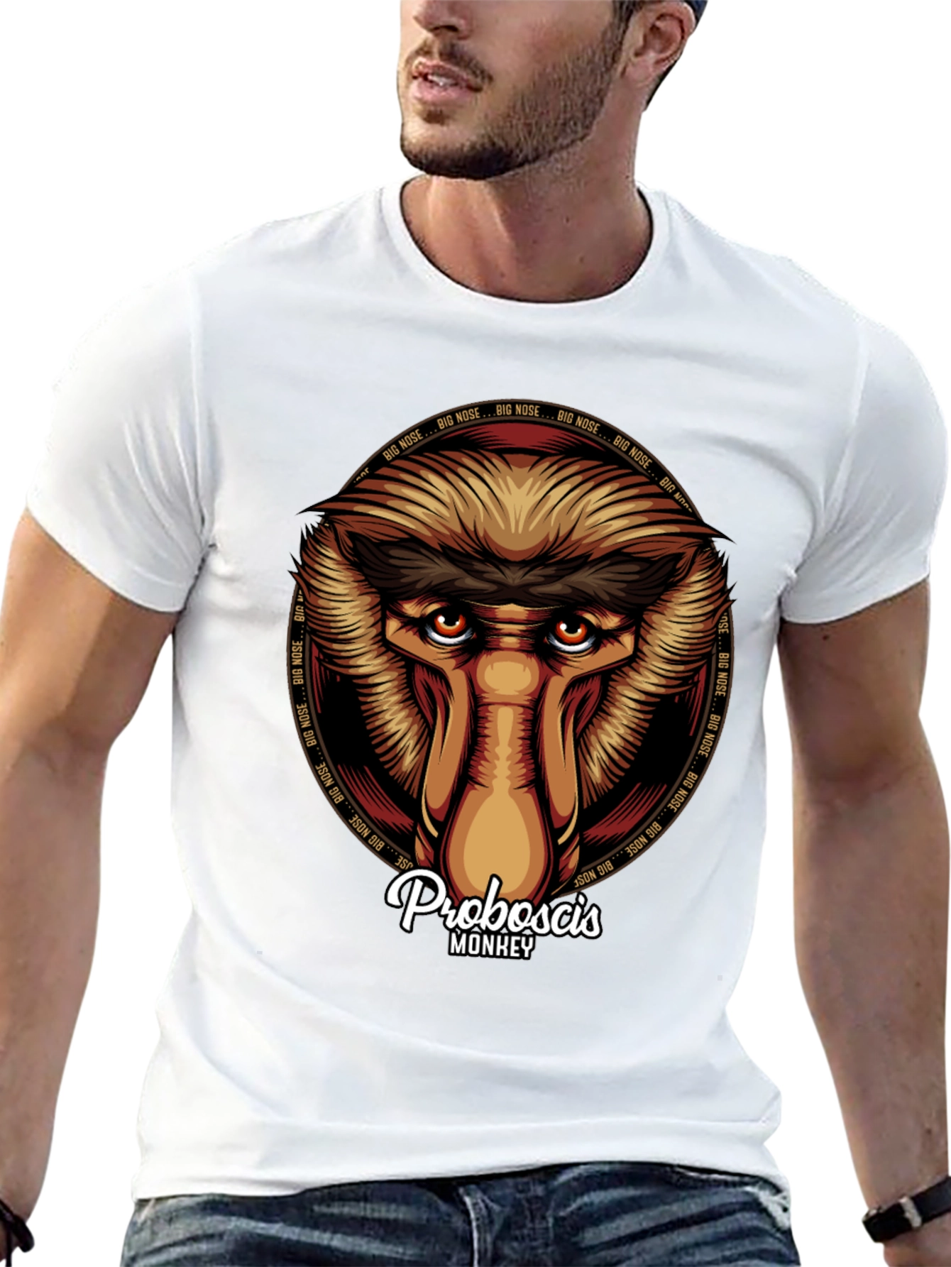 Proboscis Monkey Big Nose Graphic T-Shirt