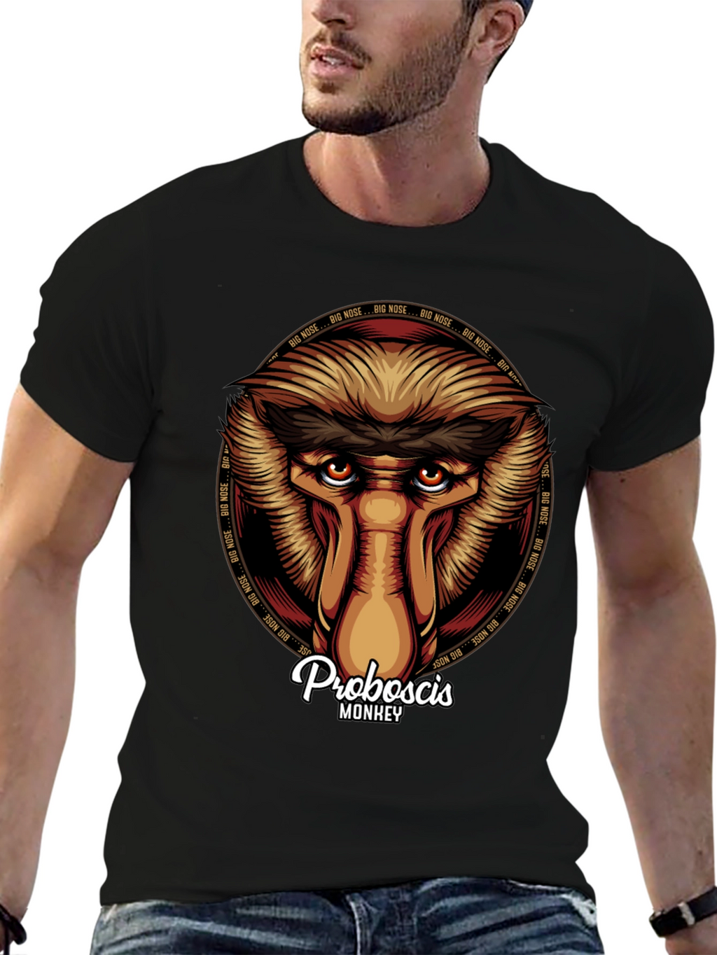 Proboscis Monkey Big Nose Graphic T-Shirt