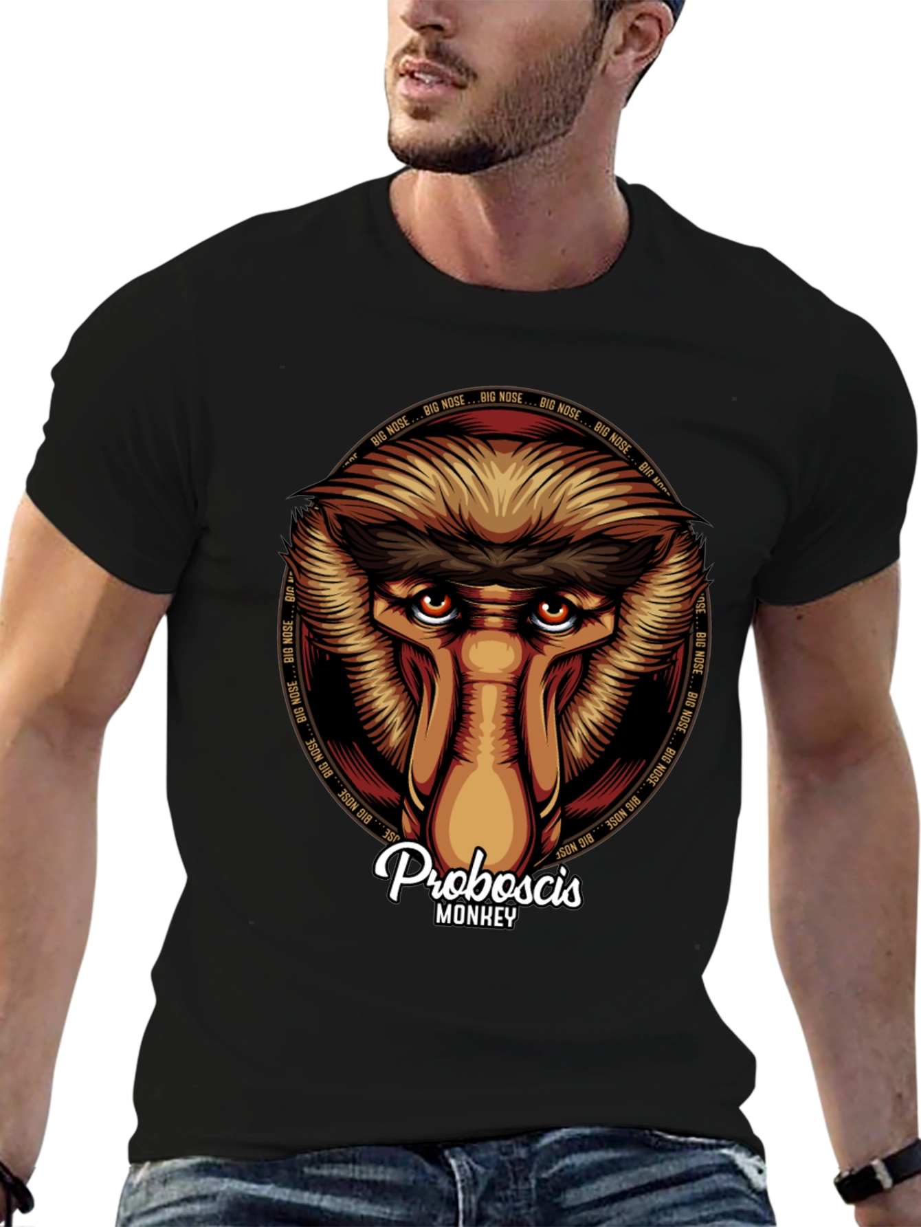 Proboscis Monkey Big Nose Graphic T-Shirt