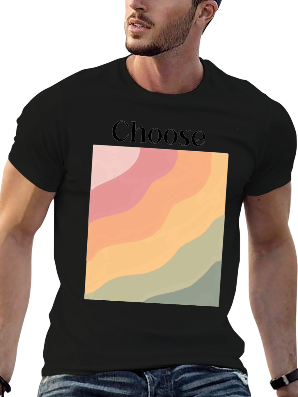 Choose Graphic Tee - Retro Wave Design