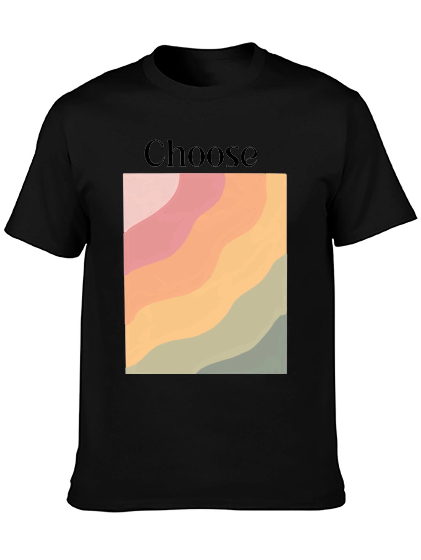 Choose Graphic Tee - Retro Wave Design