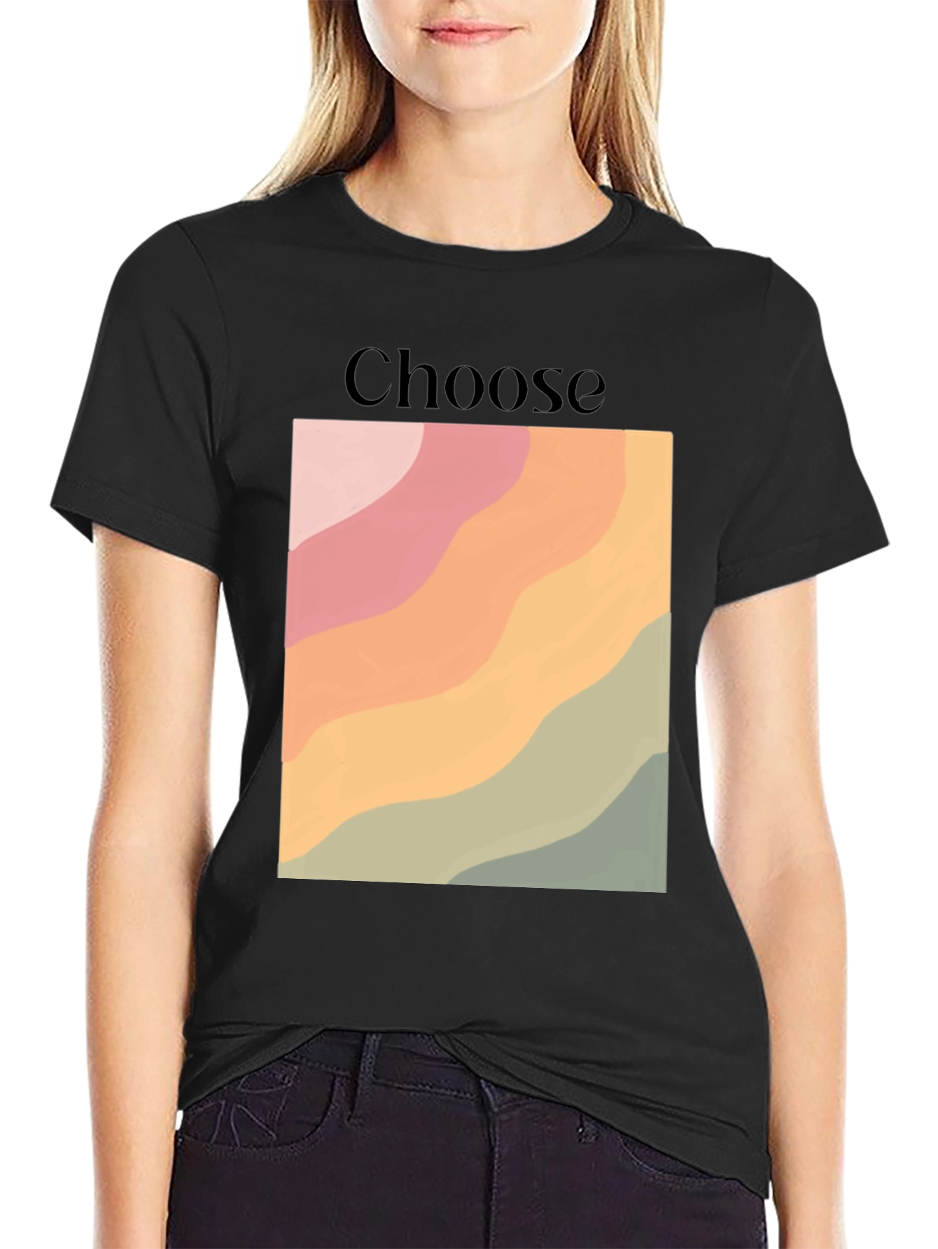 Choose Graphic Tee - Retro Wave Design