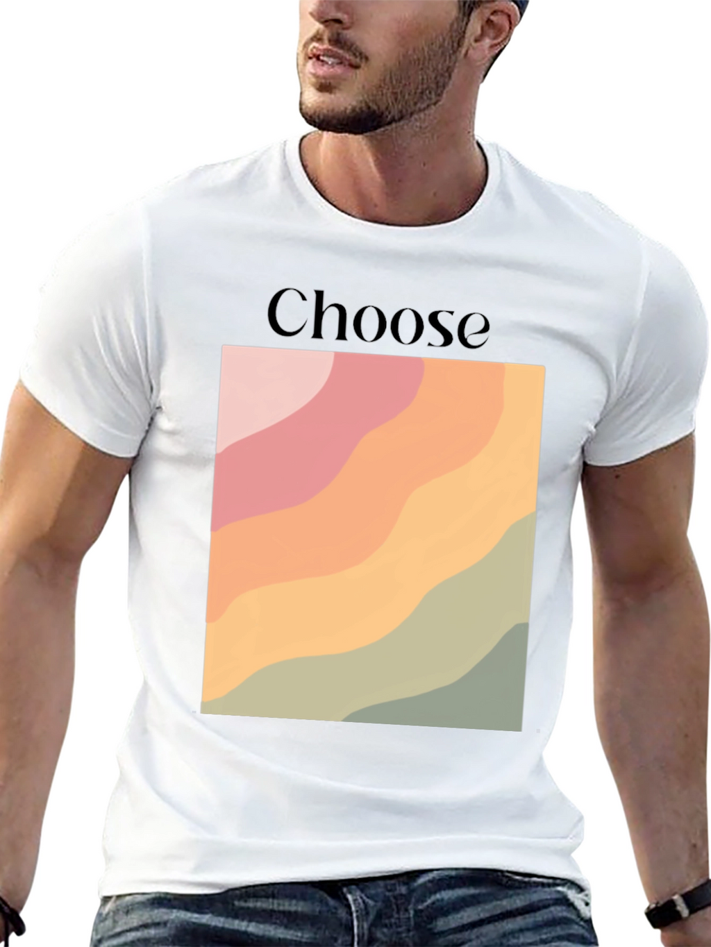 Choose Graphic Tee - Retro Wave Design