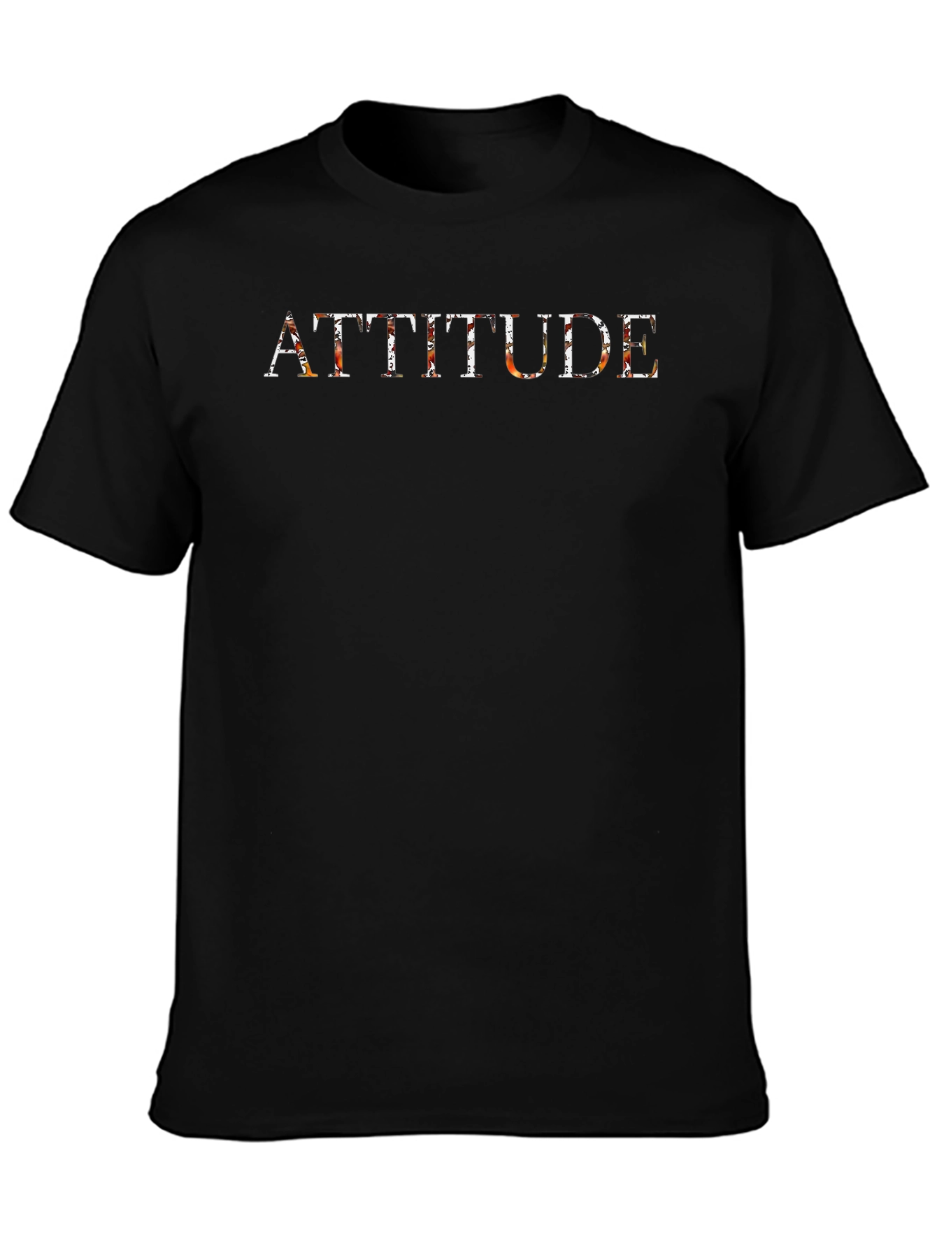 Attitude Graphic Tee - Stylish Mens Black T-Shirt