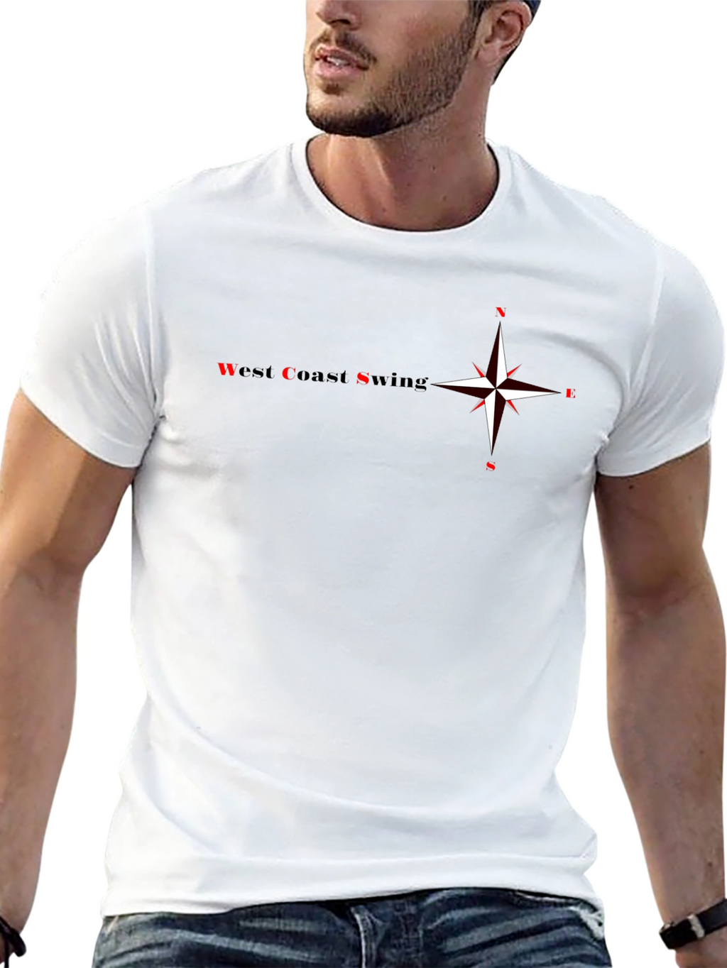 West Coast Swing Compass T-Shirt - Black