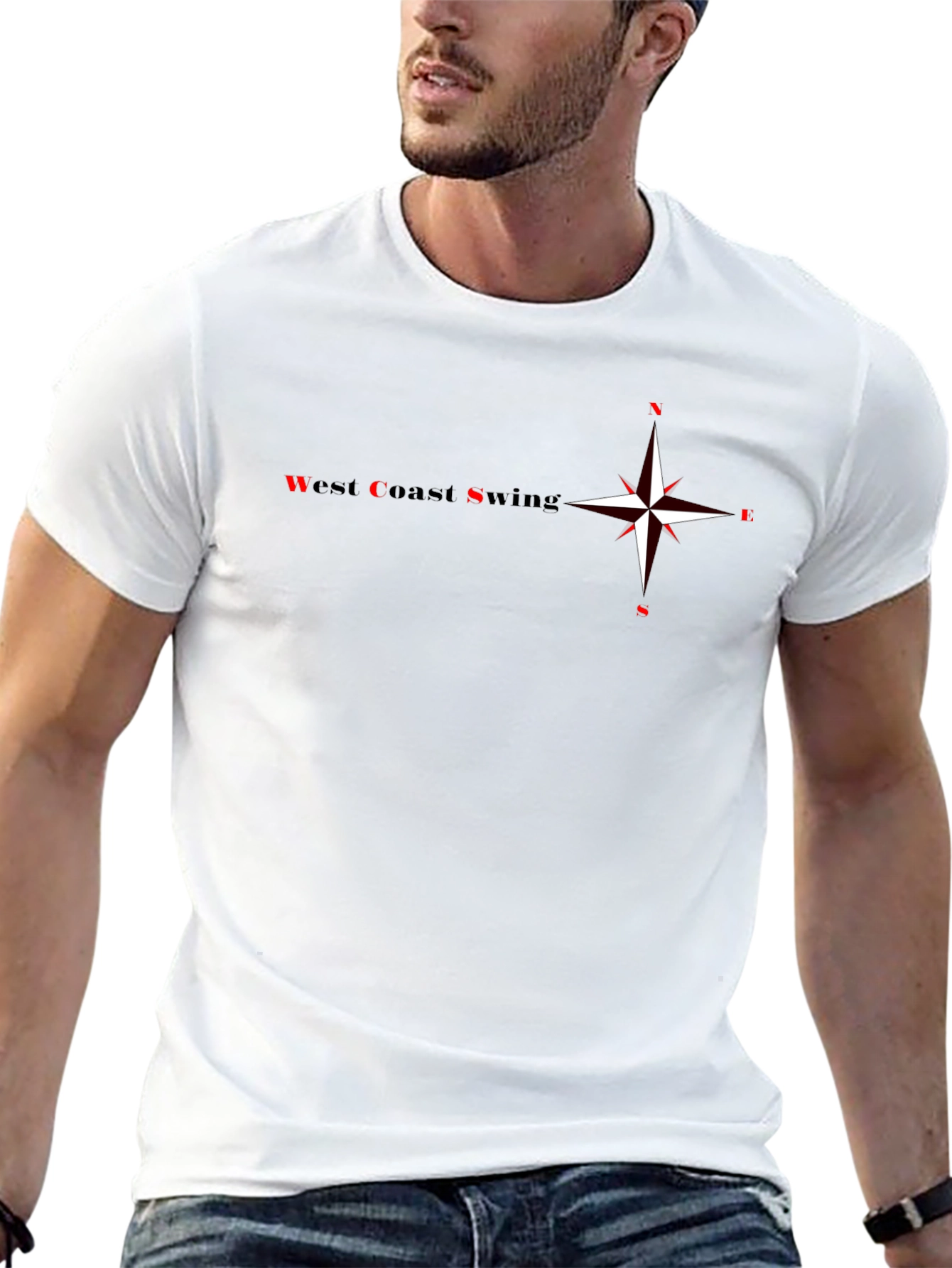 West Coast Swing Compass T-Shirt - Black