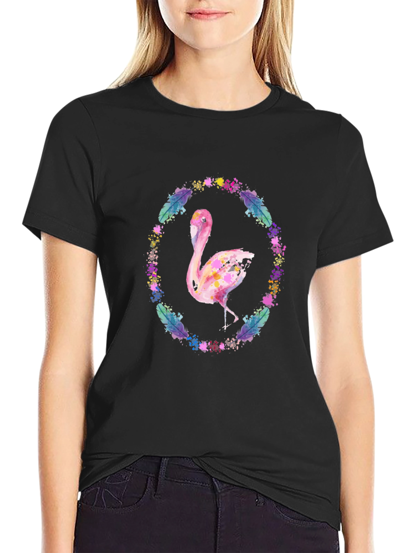 Flamingo Watercolor Graphic Tee