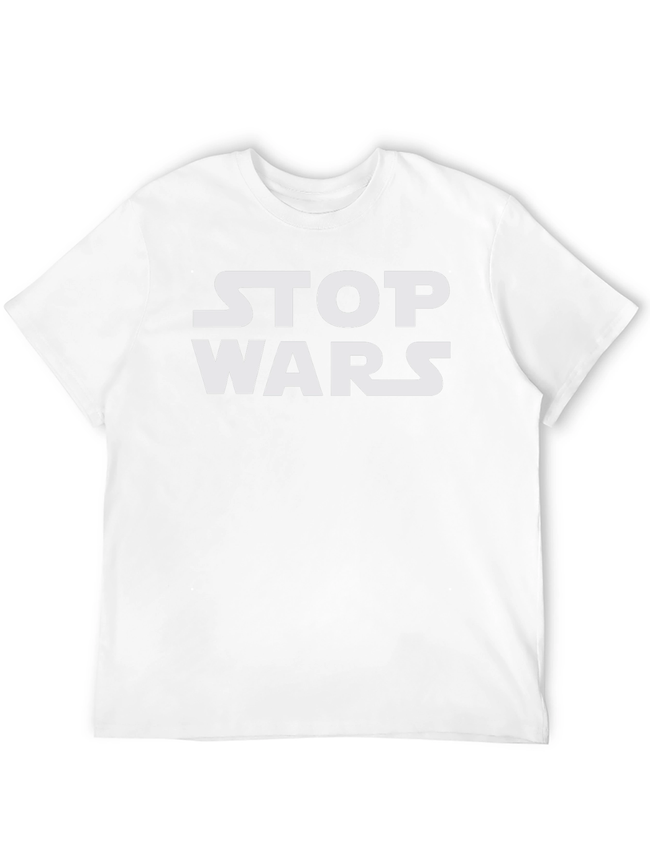 Stop Wars Graphic Tee - Black Cotton T-Shirt