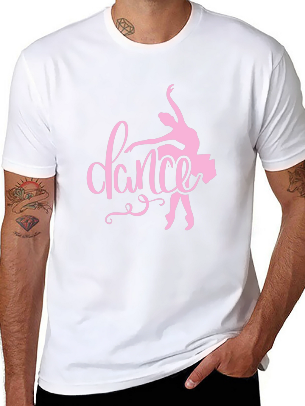 Dance Ballet Graphic Tee - Black Cotton T-Shirt