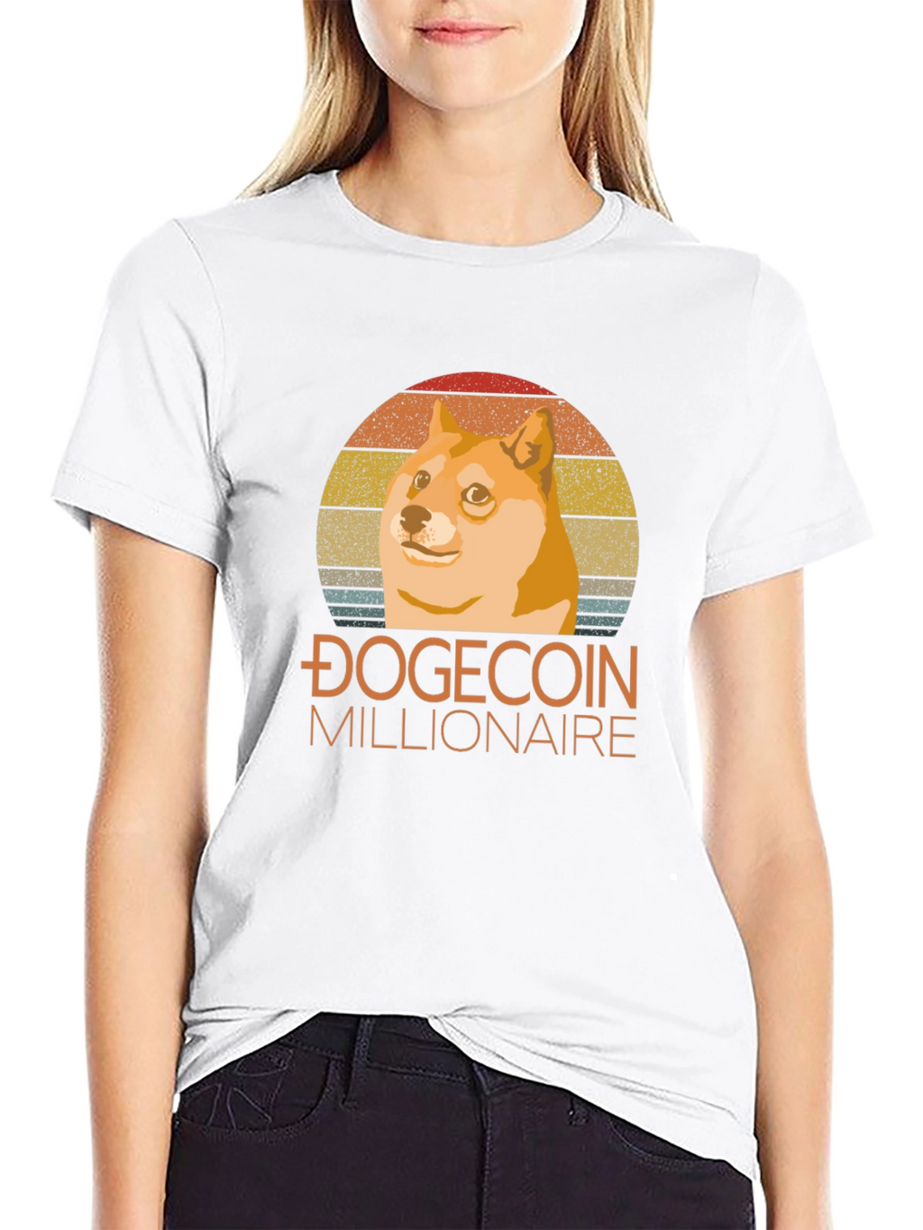 Dogecoin Millionaire Black T-Shirt