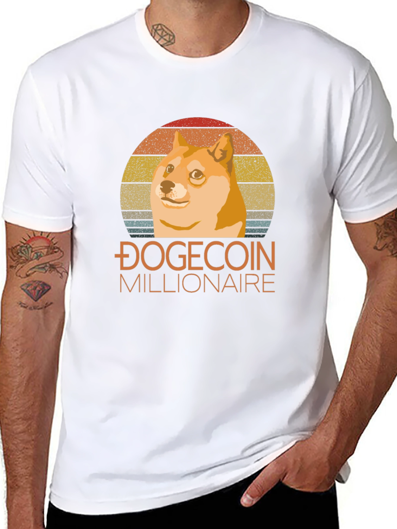 Dogecoin Millionaire Black T-Shirt