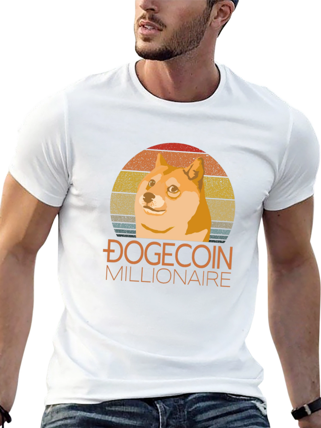 Dogecoin Millionaire Black T-Shirt