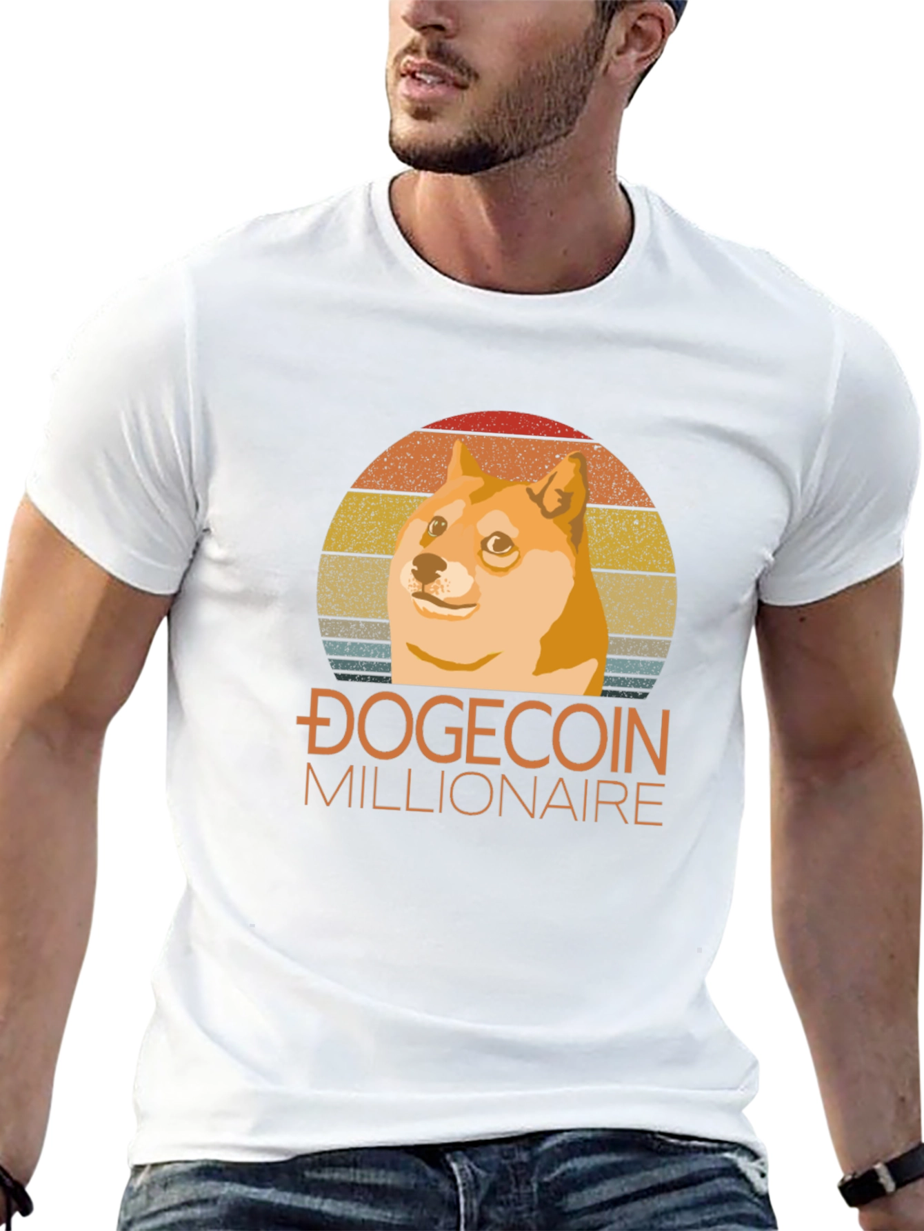 Dogecoin Millionaire Black T-Shirt