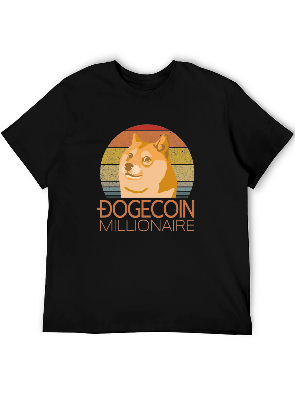 Dogecoin Millionaire Black T-Shirt