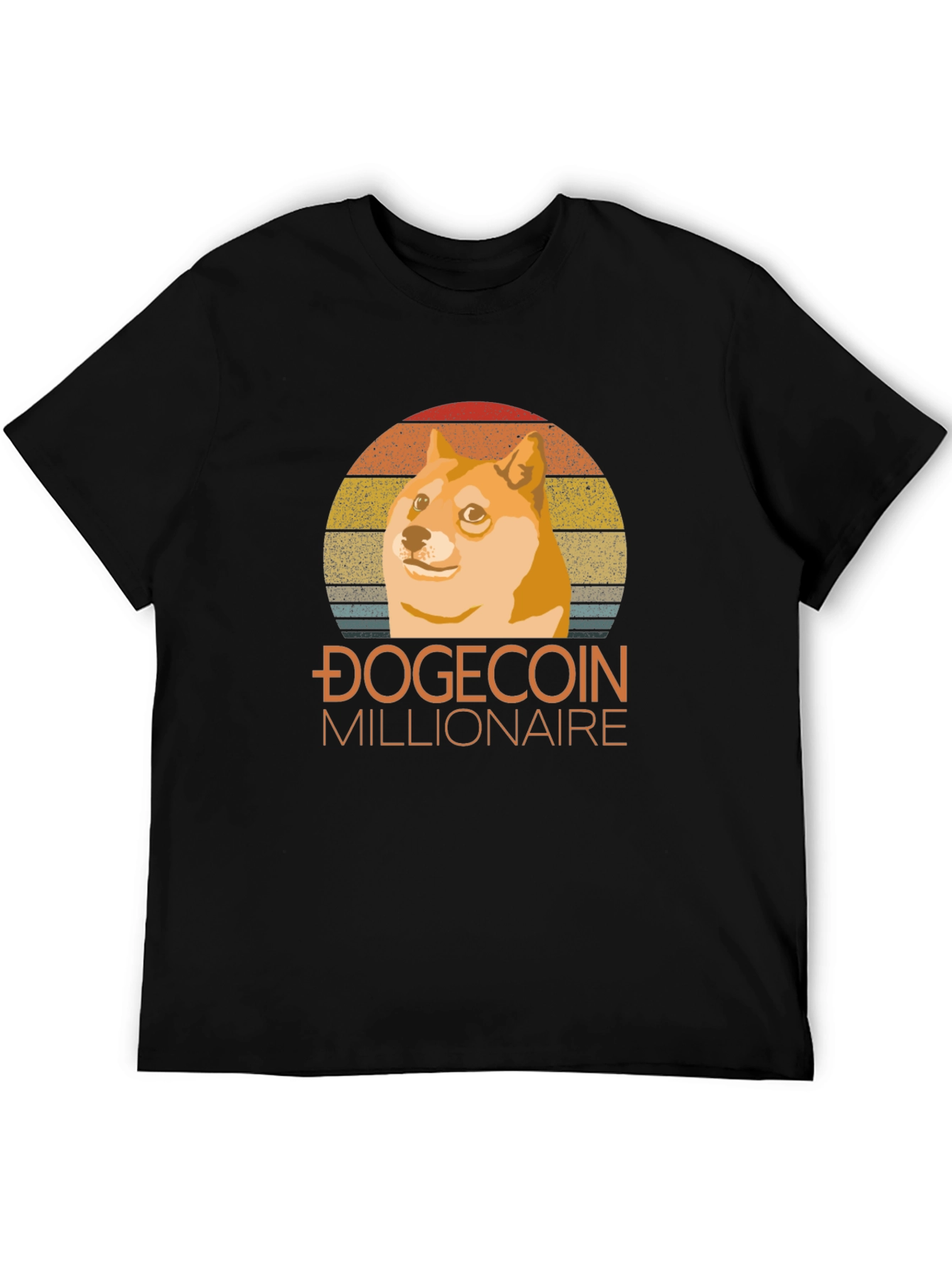 Dogecoin Millionaire Black T-Shirt