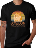 Dogecoin Millionaire Black T-Shirt