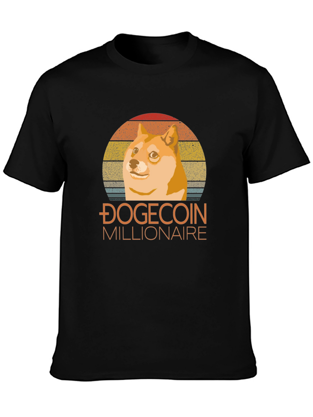 Dogecoin Millionaire Black T-Shirt