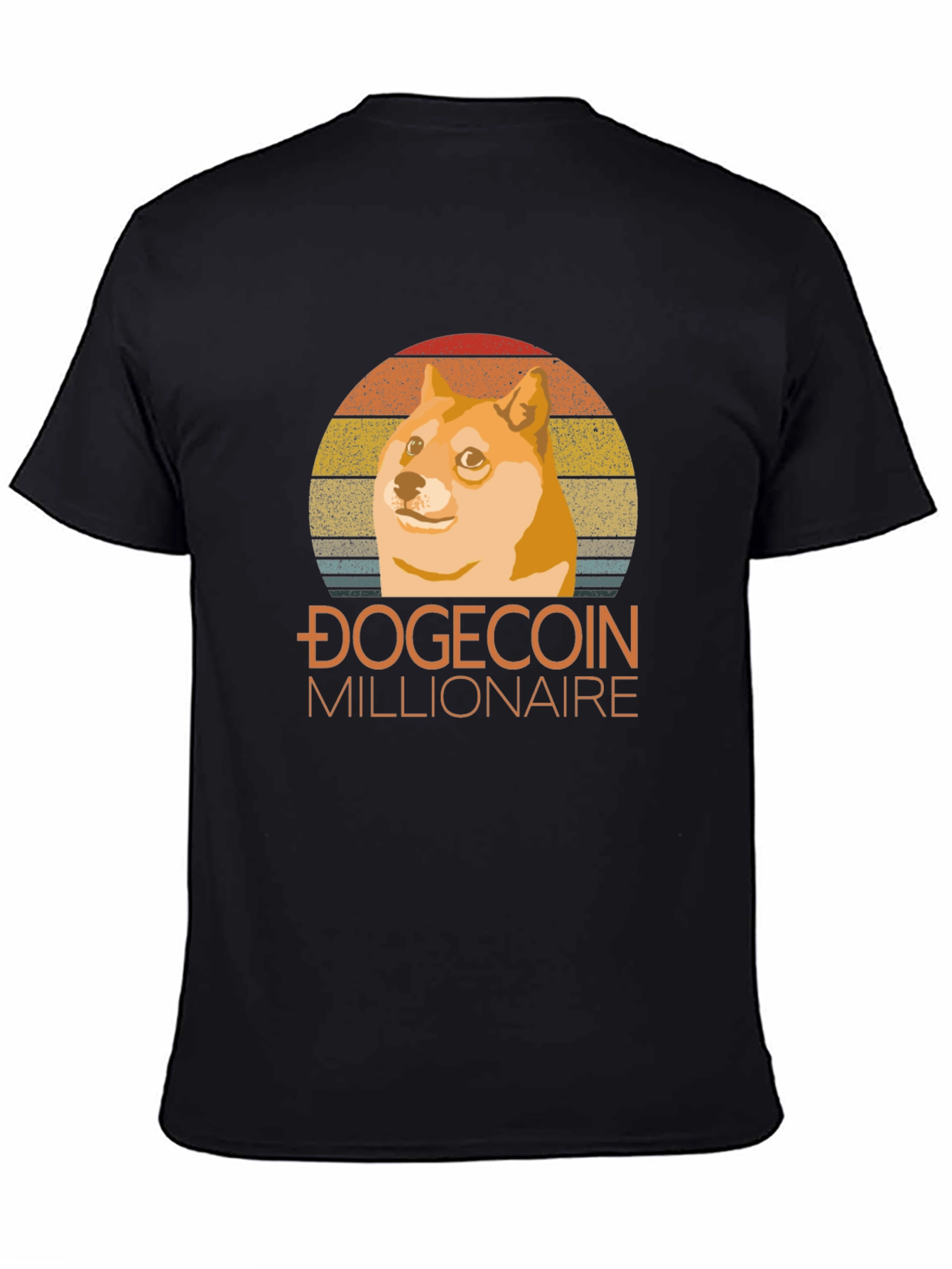 Dogecoin Millionaire Black T-Shirt