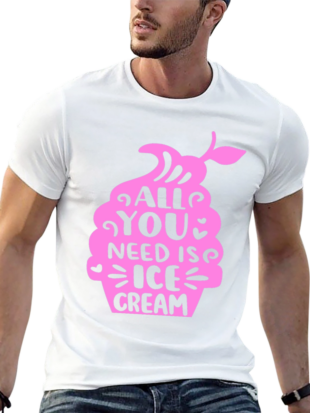 All You Need Is Ice Cream Black T-Shirt