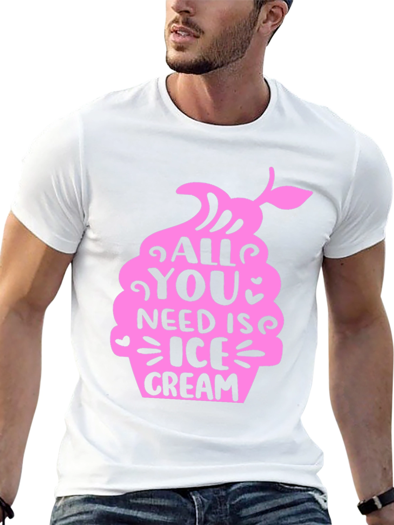 All You Need Is Ice Cream Black T-Shirt
